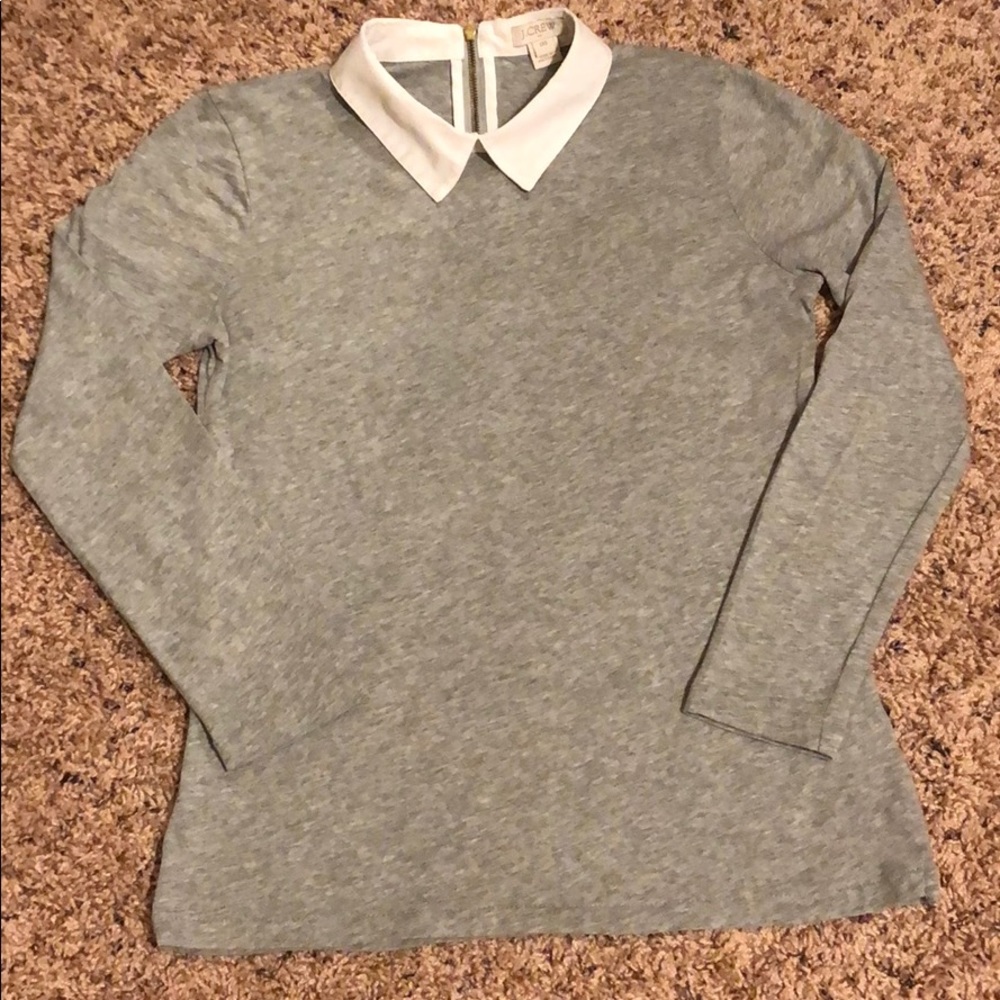 J. Crew XXS Grey Classic Collared Shirt